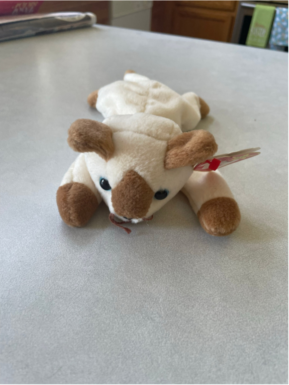 Ty Inc. Snip Stuffed Animal Beige Brown Siamese Cat One Size